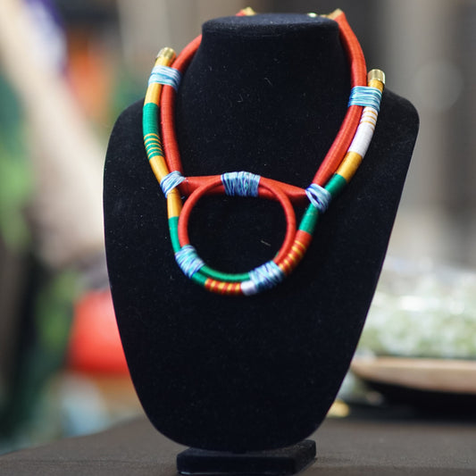 Multi-Color Hand Wrapped Necklace