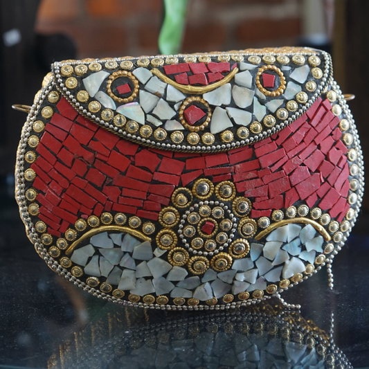 Mosaic Clutch Red