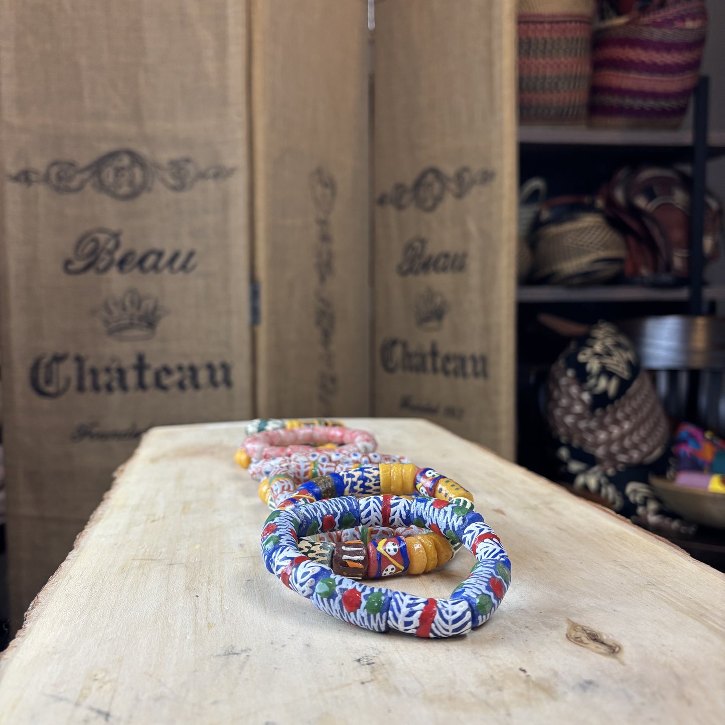 Ghana Trade Bead Multicolor Bracelet Assortment (Unisex)