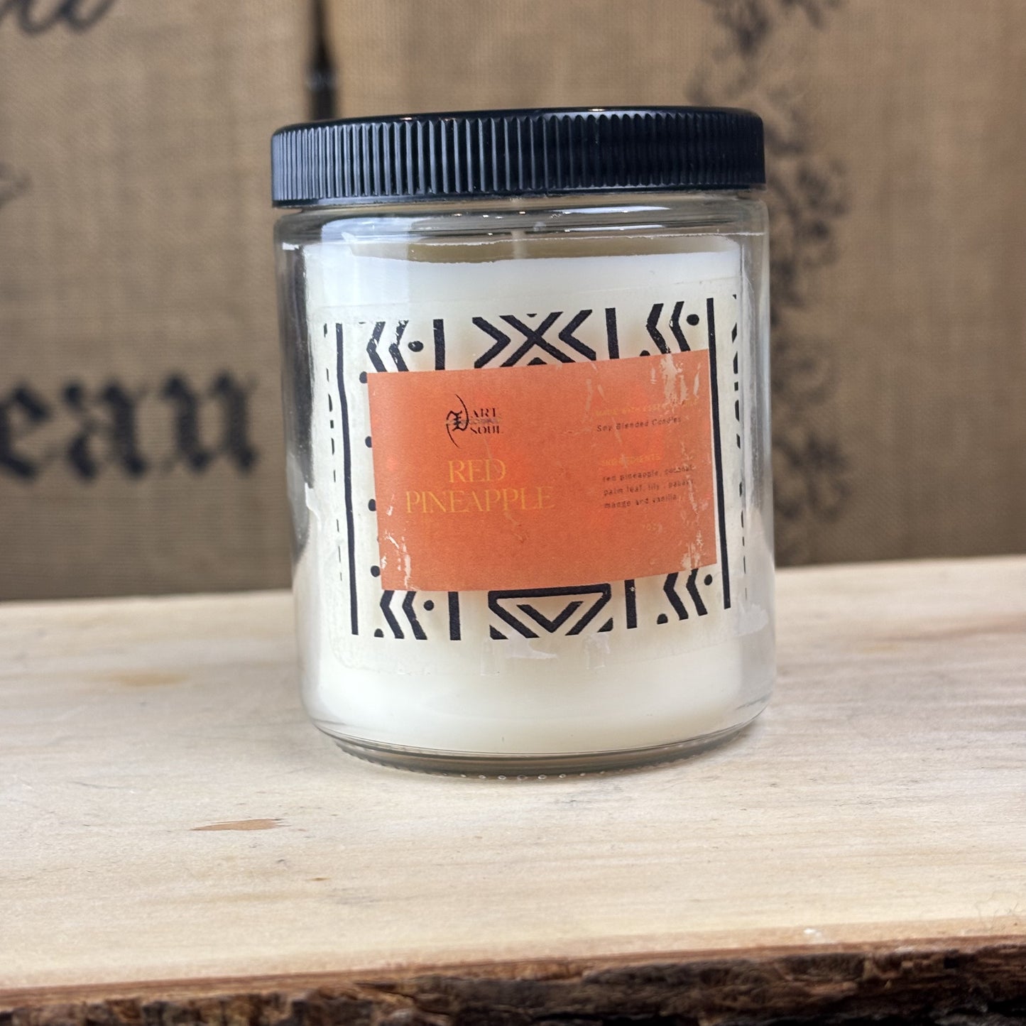 Red Pineapple Candle