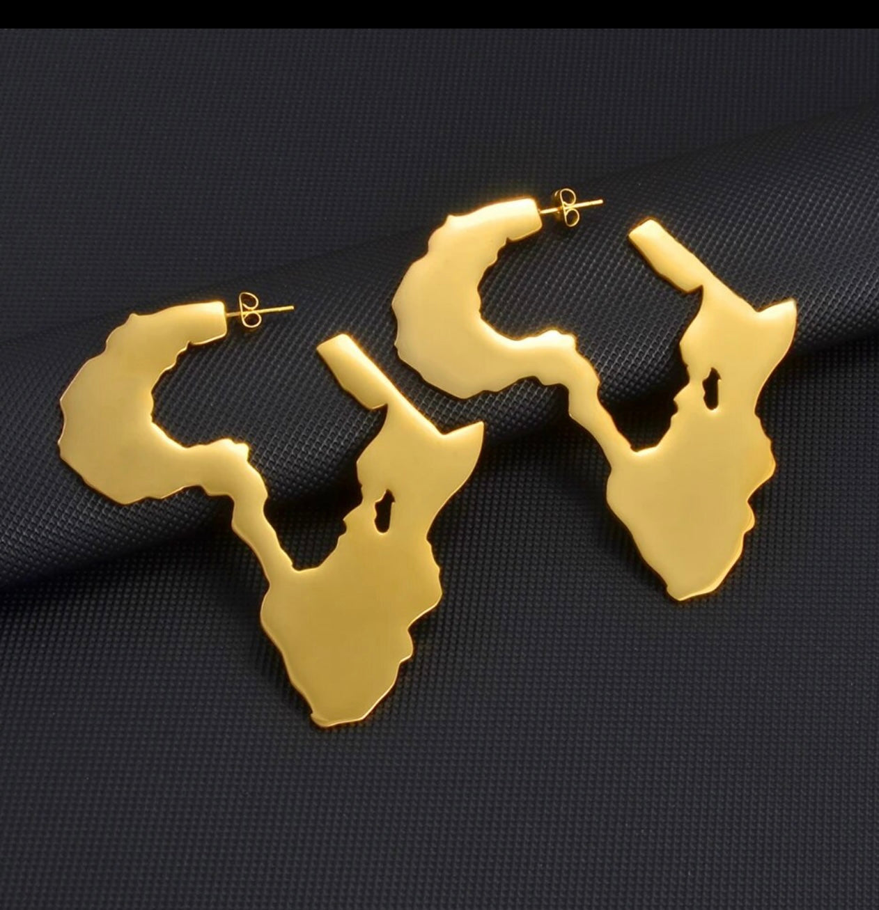 Oversized Open Heart Africa Hoop Earrings