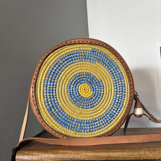 Woven Essential Bag Yellow and Blue