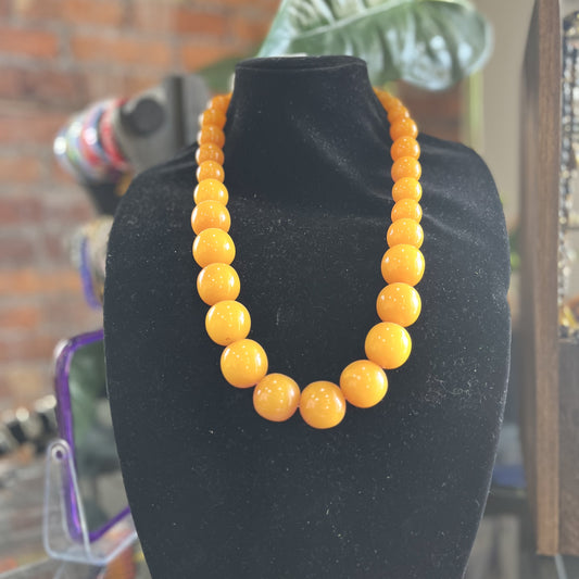 Orange Beaded Necklace