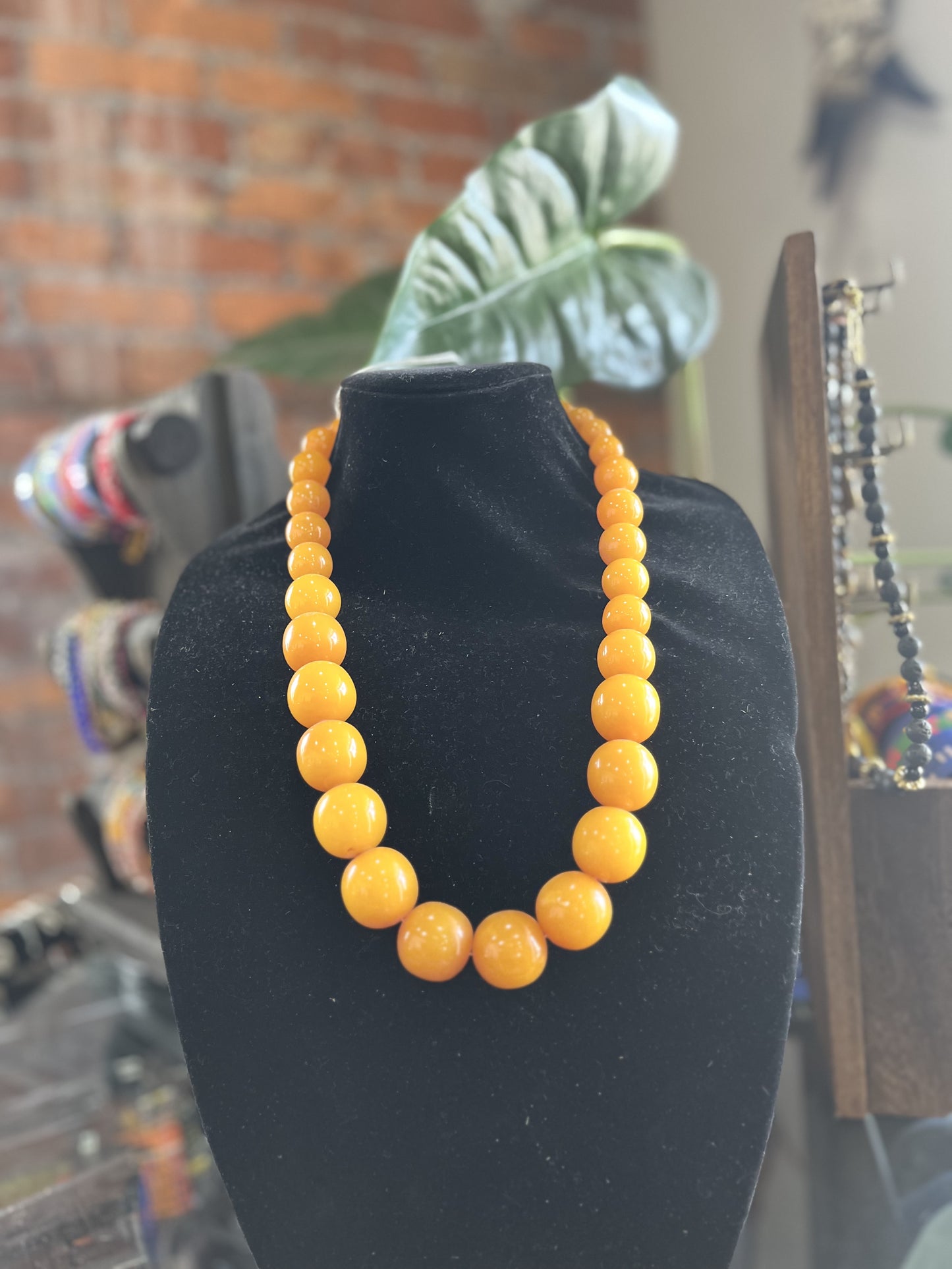 Orange Beaded Necklace