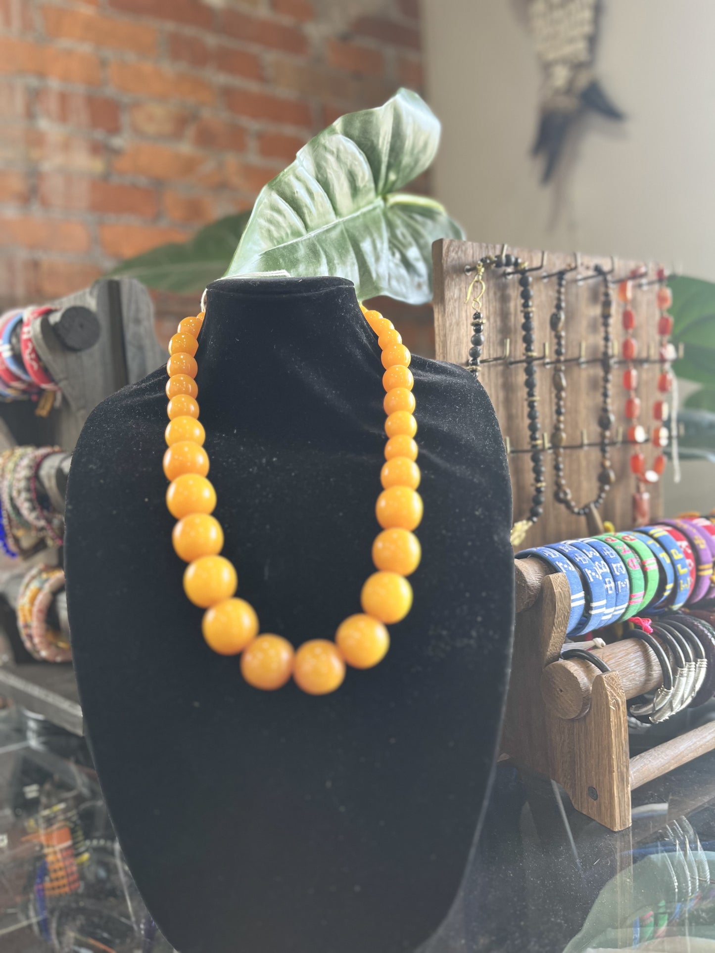Orange Beaded Necklace