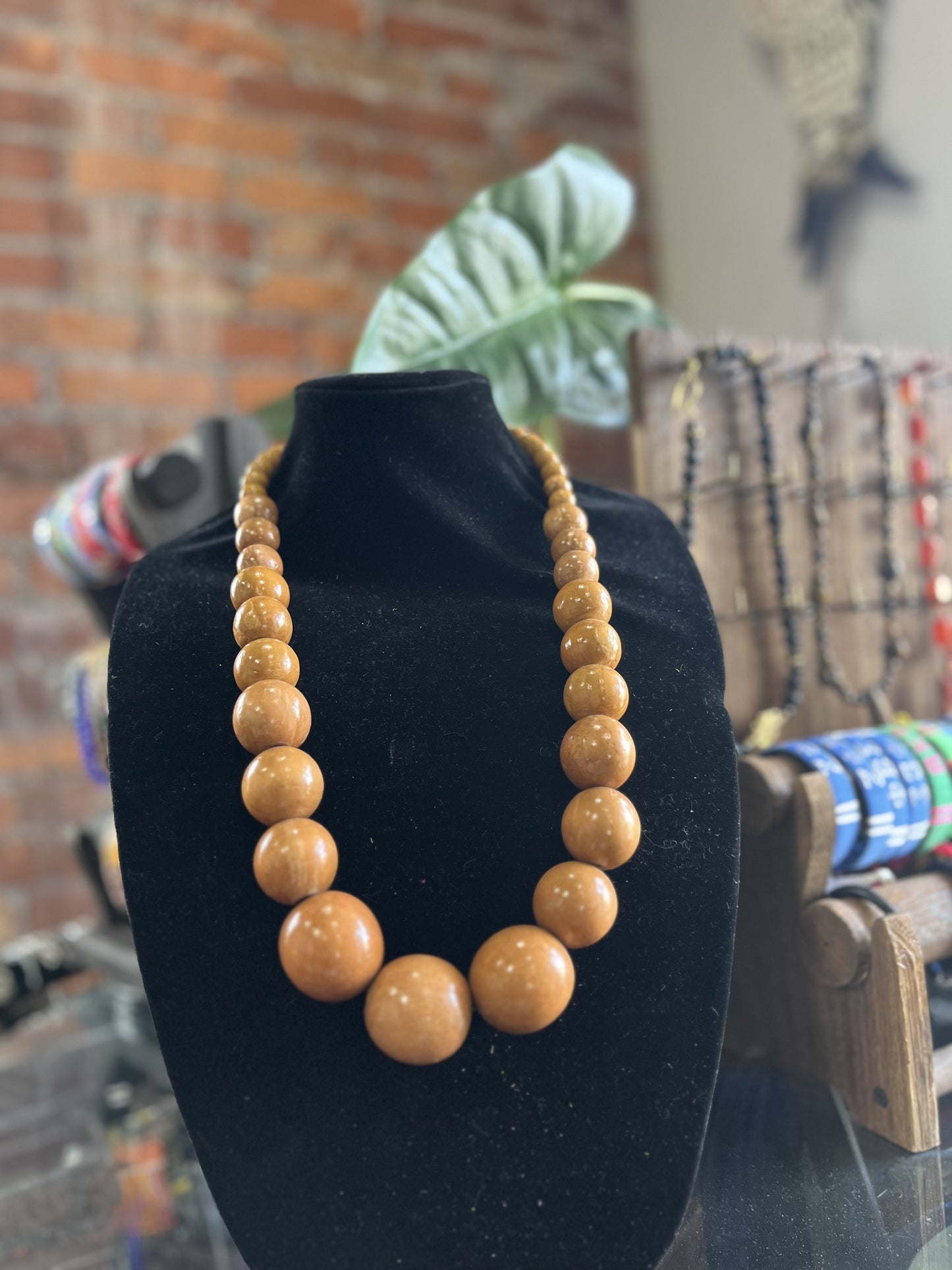 Tan Beaded Necklace