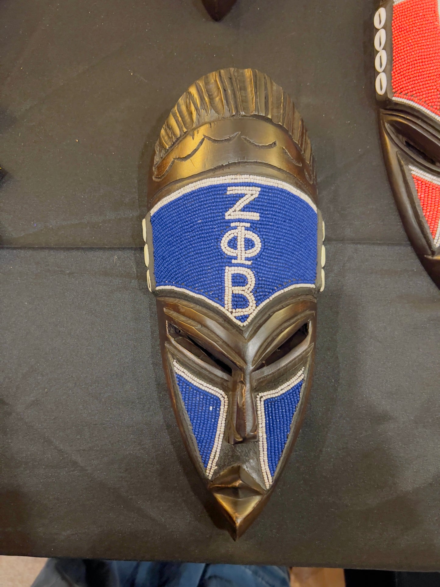 Beaded Divine 9- African Fang Masks