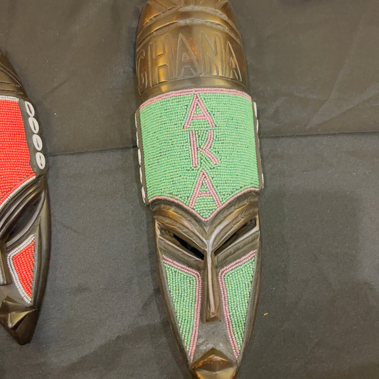 Beaded Divine 9- African Fang Masks