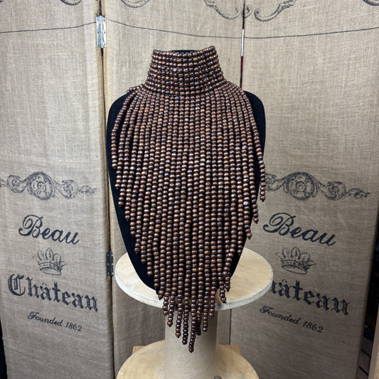 Flowy Brown Beaded Necklace