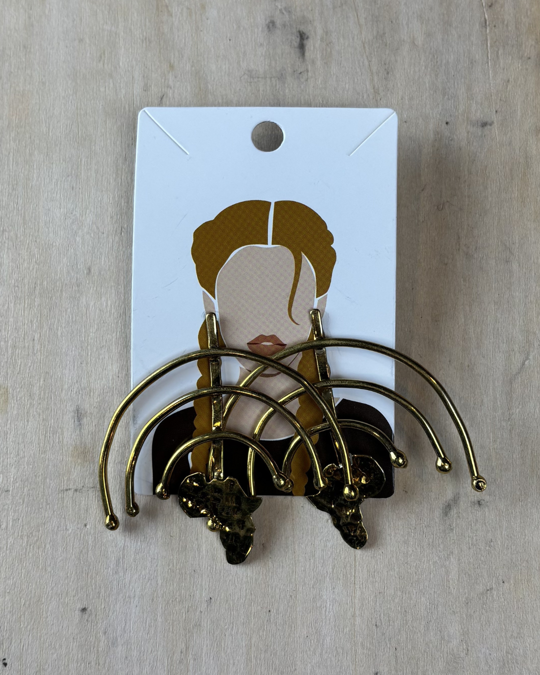 Gold Africa Earring