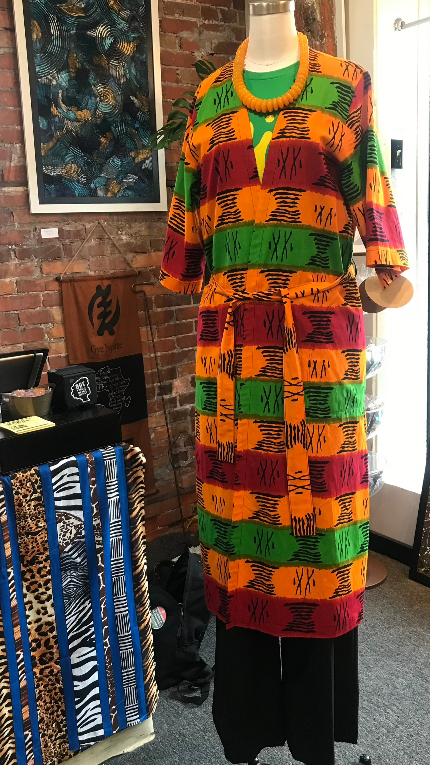 African Short Sleeve Custom Kimono by Art & Soul