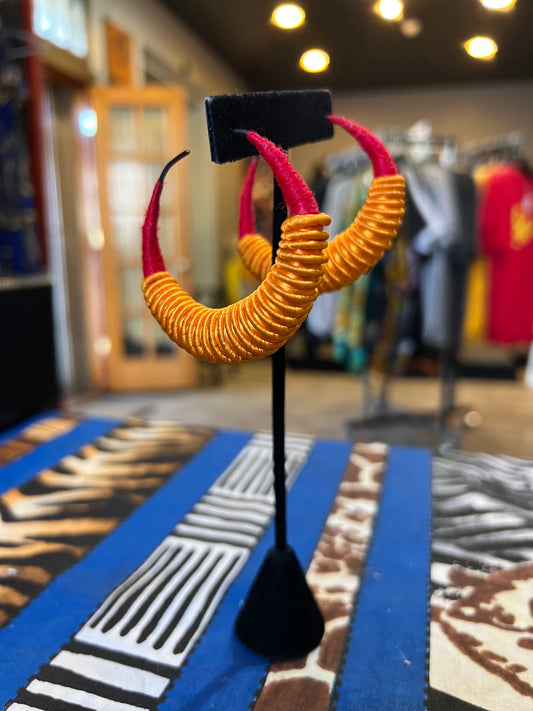 AUTHENTIC Fulani Thread Wrapped Earrings