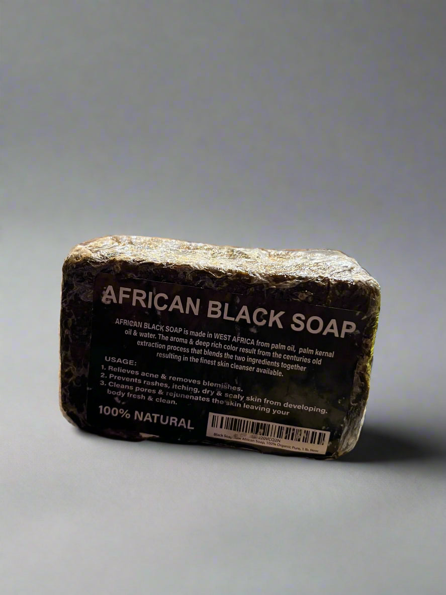 Premium Natural Raw African Black Soap 1LB