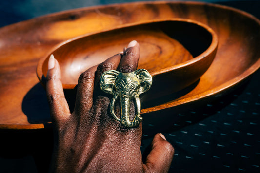Brass Elephant Ring