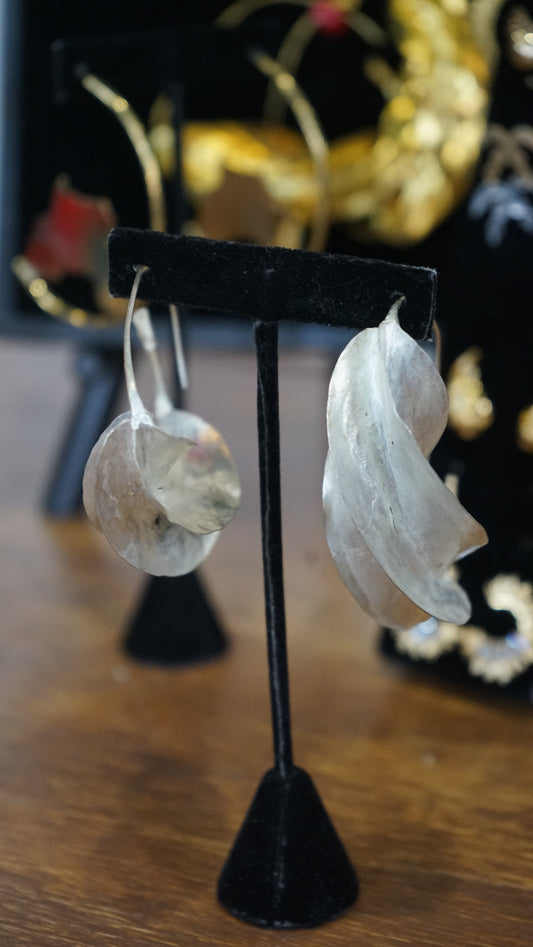 Extra Large Silver Fulani Earring (Spring Edition)