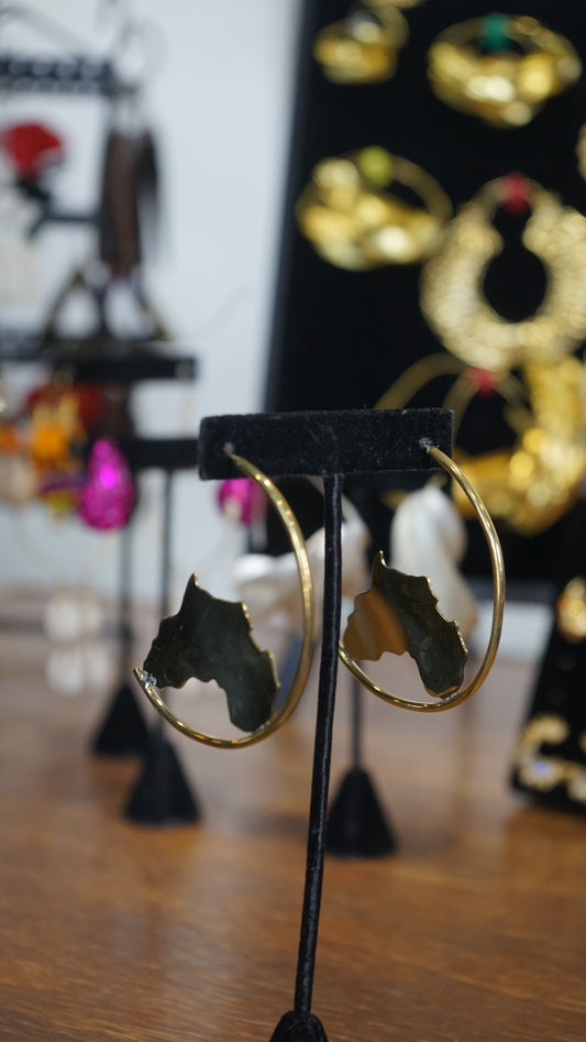 Africa Half Hoop Earring