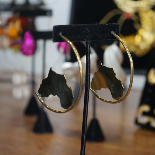 Africa Half Hoop Earring