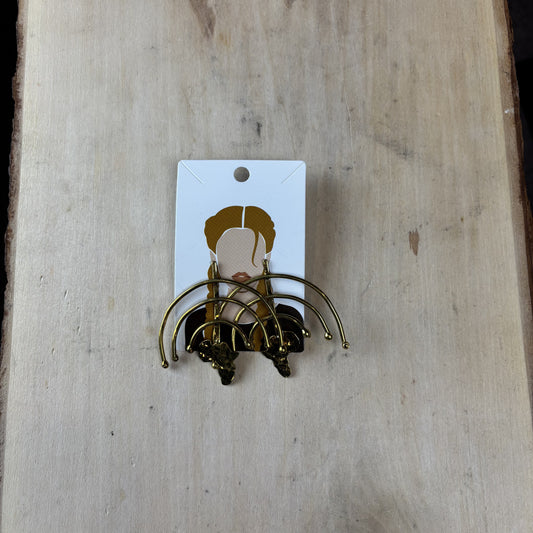 Gold Africa Earring