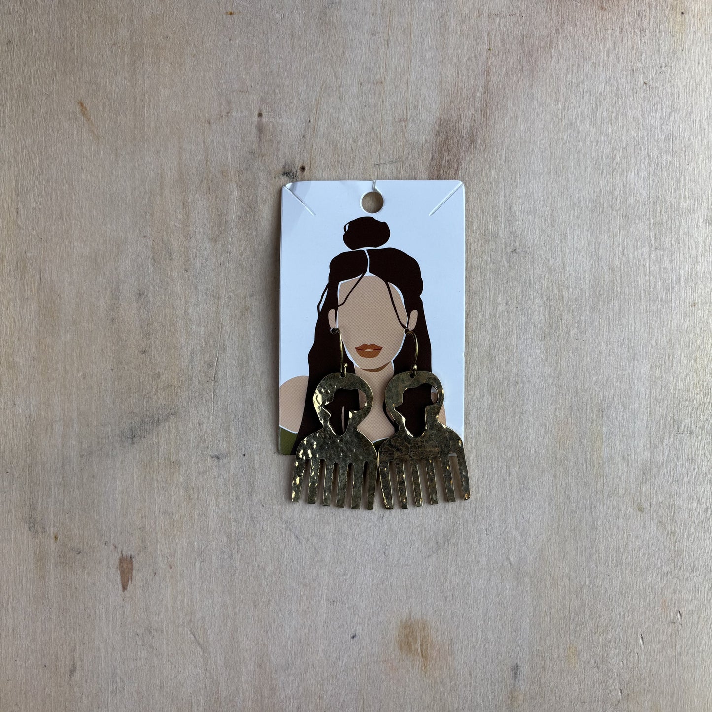 Afro Comb Earring