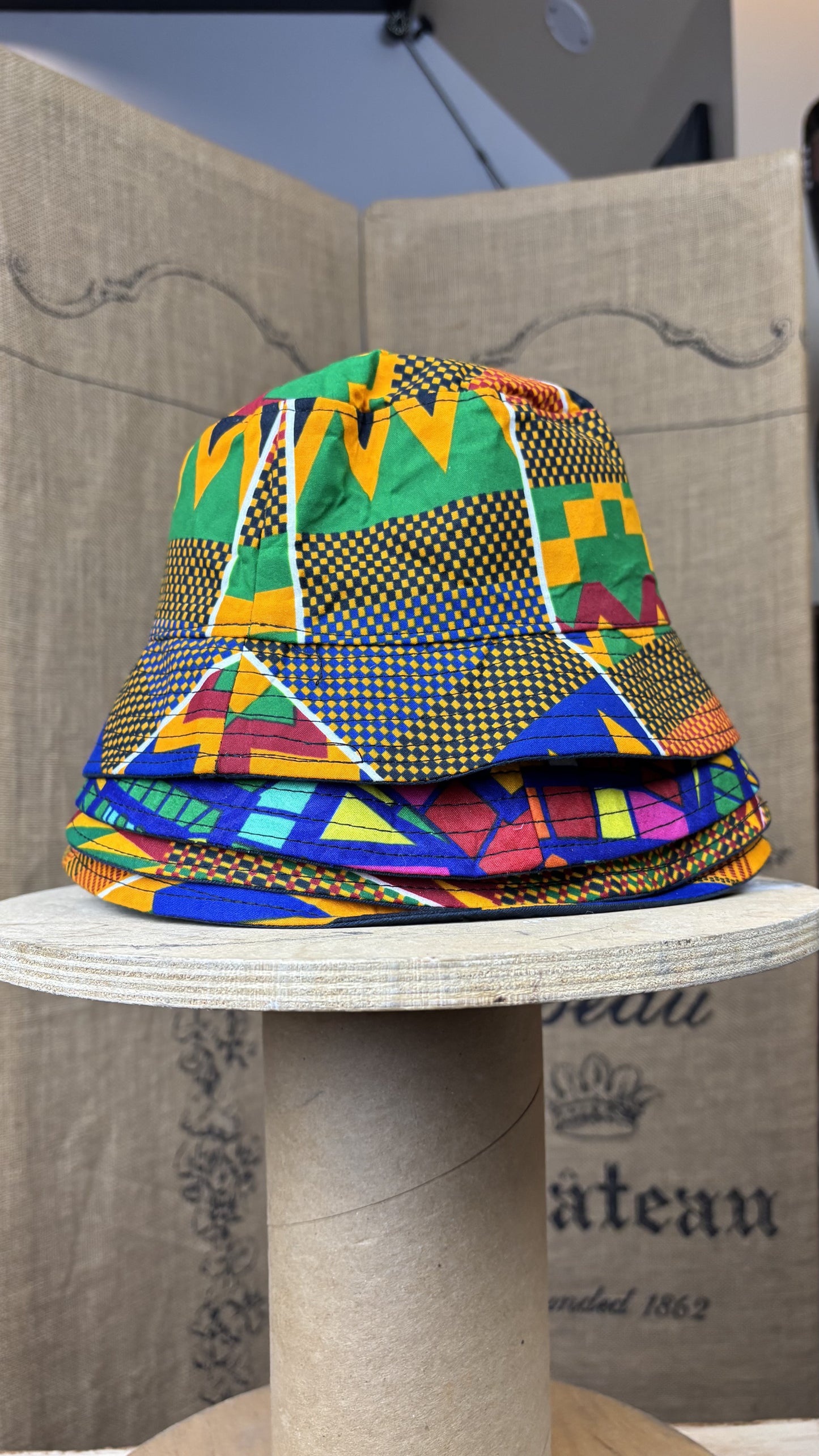 African Print Bucket Hat Multicolor