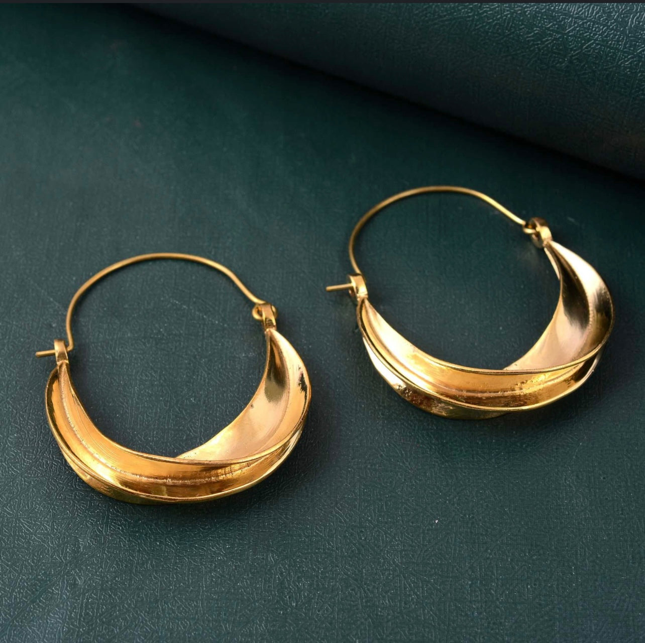 Modern Brass Fulani Earrings