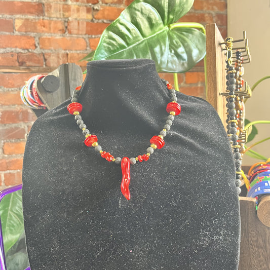 Dragon Red Pendent Necklace