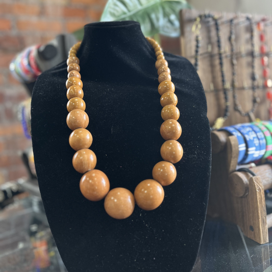 Tan Beaded Necklace
