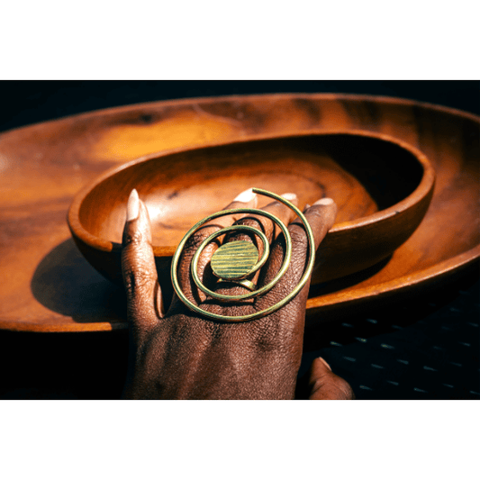 Gold Spiral Coil Ring