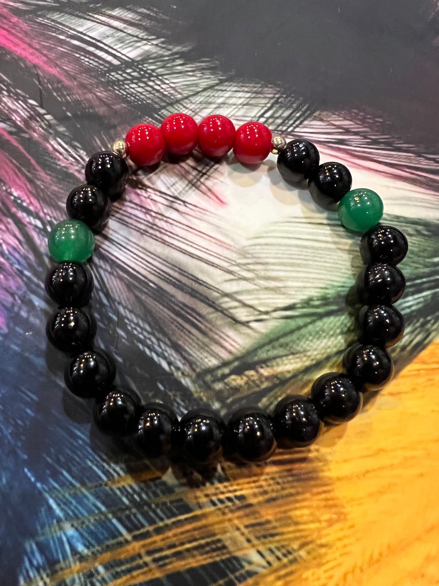 Pan African Red Black and Green Bracelet (Unisex)